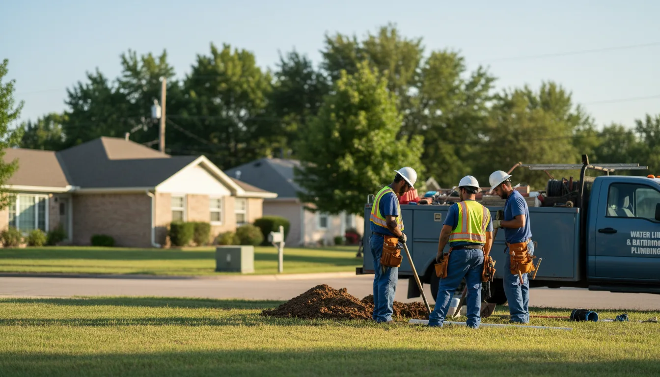 Residential water line and bathroom plumbing service in Welch, MN